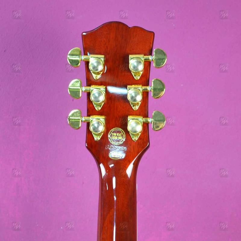 Guitarra Les Paul SX EH3 Dourada com Escudo Clássico Preto e